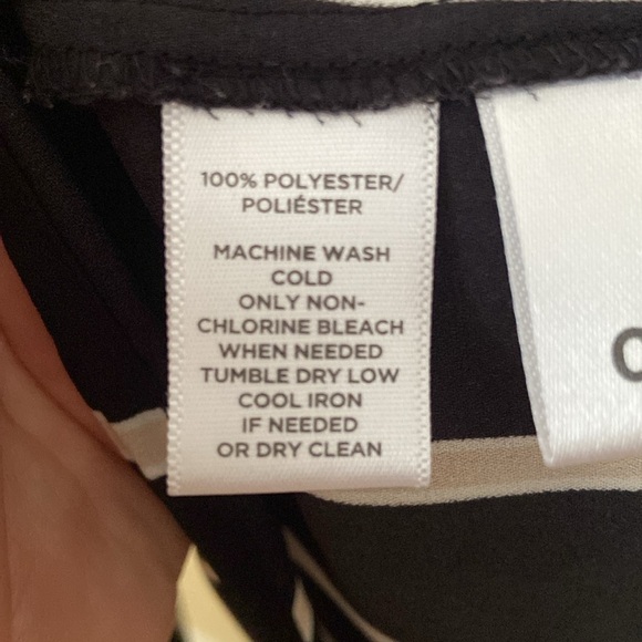 LOFT black long sleeve striped blouse - Picture 4 of 4